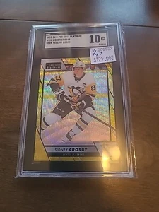2023-24 OPC Pl. Sidney Crosby Neon Yellow Surge #125 SGC 10 GM POP 1 G000085 - Picture 1 of 3