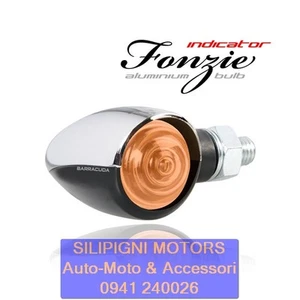Indicatori BARRACUDA FONZIE Frecce Moto Omologati Universali Moto Custom Special - Foto 1 di 2