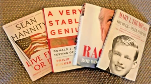 Lot of 4 Political books: Live Free or Die, A Very Stable Genius, and 2 more - Foto 1 di 4