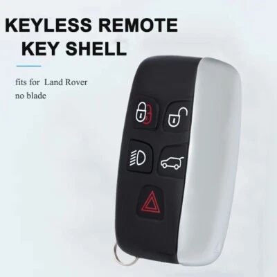 Replacement For 2011-2020 Jaguar Land Rover Smart Key Shell Case w/Hatch 5Button - Image 1 of 4