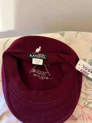 Chapéu/Tampa Borgonha Lã Pura Kangol 502 Novo Genuíno/ORIGINAL - Imagem 1 de 4