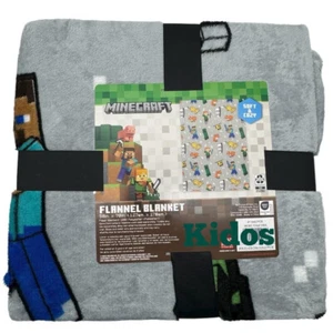Minecraft Coperta di Flanella in Morbido Pile 50" x 70" - Foto 1 di 2