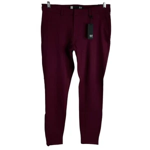 Kut from the Kloth Dress Pants Women's 10 Burgundy Mia Ankle Skinny Stretch Nwt - Picture 1 of 10