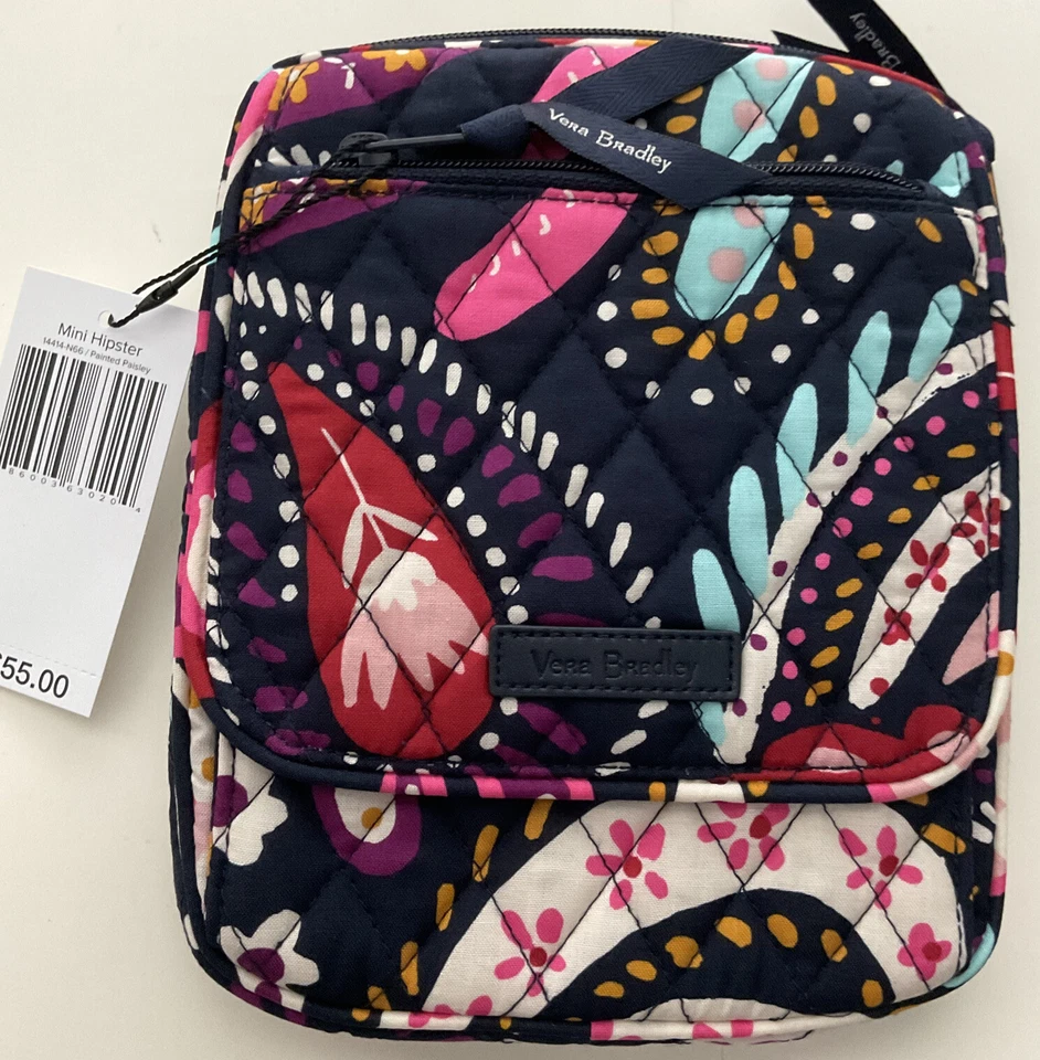 Vera Bradley Mini Hipster Crossbody Purse Bag Painted Paisley
