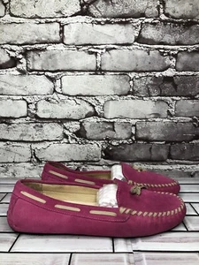 Vera Wang Dorian Fuchsia Pink Suede Driving Loafers Flats Shoes Women 9M US/40EU - Picture 1 of 17