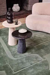 For Bedroom Living Room Green Wool Rug Hand Tufted Area Rug Carpet - Picture 1 of 3