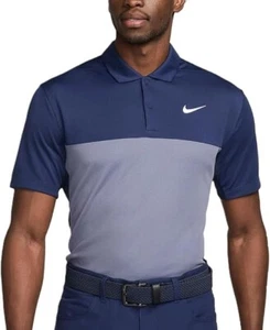 Nike Dri FIT Victory Mens Golf Polo BreathableNavy Obsidian White XXL - Picture 1 of 7