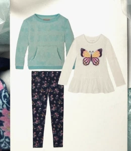 BCBG Girls 3-Piece Set Super Soft Sweater, L/S Shirt & Leggings (Aqua, 6) NWT - Picture 1 of 1