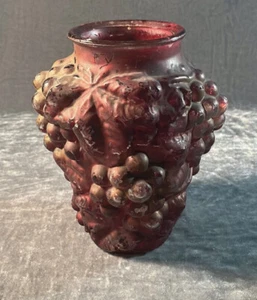 VTG  Purple Goofus Glass Grape Vase - Picture 1 of 4