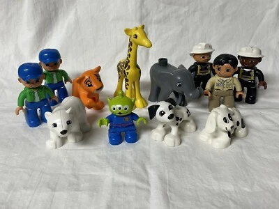 Lego Duplo Personas Animales Alien Jirafa Tigre Elefante Oso Polar Perros Zoo Lote Foto 1 de 4