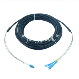 10M Outdoor Waterproof Field Fiber Patch Cord LC to SC LC-SC SM 9/125 Duplex - Afbeelding 1 van 1