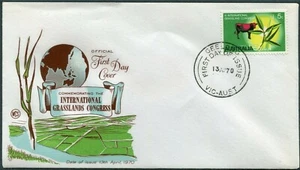 1970 Australia XI International Grassland Congress 5c WCS Unaddressed FDC, GC - Bild 1 von 1