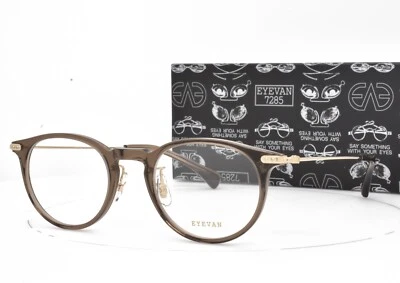EYEVAN Eyeglasses Clear Brown & Gold 47-21-145 RIC RGR - Image 1 of 4