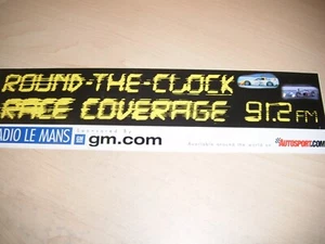 RADIO LE MANS 24 STUNDEN LE MANS AUFKLEBER GM CORVETTE CADILLAC NORTHSTAR 1998 - Bild 1 von 4