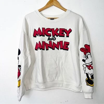 Disney Mickey and Minnie Crewneck Sweatshirt Juniors XXL - Image 1 of 4