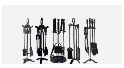 INGLENOOK COMPANION SETS BRUSH, SHOVELS, TONGS, POKERS FIREPLACE TOOLS - Image 1 of 4