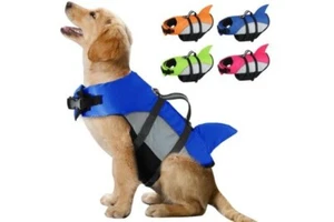 Ripstop Dog Life Vest Life Jacket Swimming, Adjustable Dog water safety - Picture 1 of 6