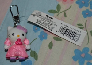 RARO NUEVO CON ETIQUETAS De colección 1999 Sanrio Hello Kitty Dije Rosa Llavero Llavero Mascota Dije - Imagen 1 de 6