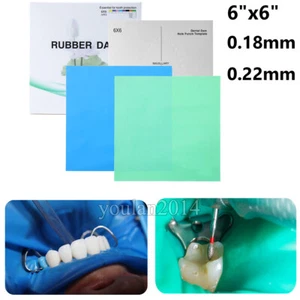 36 piezas láminas de goma para presas de endodoncia dental látex natural 6"x6" 0,18/0,22 mm - Imagen 1 de 28