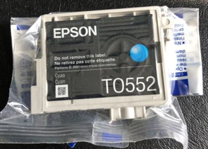 Authentique & Original Cartouches EPSON T0552 Cyan Neuf - Imagen 1 de 1