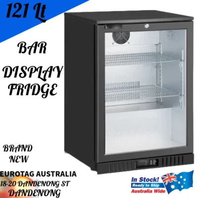 EUROTAG SINGLE SWING DOOR BACK BAR DISPLAY GLASS DOOR FRIDGE  EU-140HC BRAND NEW - image 1 of 4