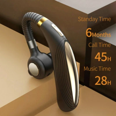Wireless 5.0 Bluetooth Earpiece Driving Trucker Headset Earbuds Noise Cancelling - Image 1 of 4
