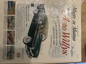 Publicidad vintage Aero Wills hecha por jeep montada en cartón y protegida - Imagen 1 de 1