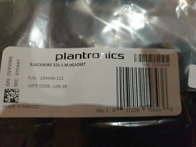 JOB LOT Qty 8 New Plantronics Blackwire 325.1M Binaural Headset Part 204446-01 - Image 1 of 3