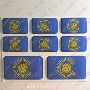 8 x Pegatinas 3D Relieve Bandera Mancomunidad de Naciones - Bild 1 von 3
