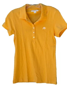 Aeropostale Girls Size M Yellow Short Sleeve Uniform Pique Polo Shirt NWT - Picture 1 of 13