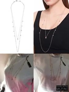 πππ Mimco Gold Dew Drop Duo Strand Choker Necklace + Dust Bag - Picture 1 of 8