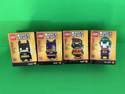 乐高 BrickHeadz 套装 1-4 DC 漫画蝙蝠侠蝙蝠女孩罗宾小丑全新带盒密封 — 第 1/4 张图片