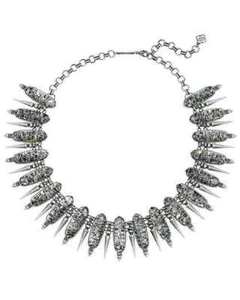 Kendra Scott Gwendolyn Halskette Crushed Black Pearl / Antik Silber - Bild 1 von 4