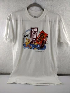Camiseta vintage 1990 puntada única Hershey's Kiss Reese's blanca talla mediana - Imagen 1 de 12