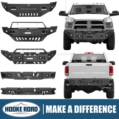 Стальной передний или задний бампер Hooke Road с подсветкой подходит для Dodge Ram 2500 3500 2010-2018 годов выпуска  - Изображение 1 из 4