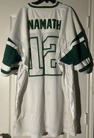 AUTHENTIC VINTAGE JOE NAMATH MITCHELL AND NESS JERSEY NY JETS 3XL WHITE Cover