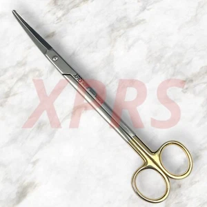 Tijeras de estiramiento facial TC Kaye, 9", curvas, serradas, acero inoxidable alemán premium - Imagen 1 de 3