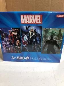 MARVEL Aquarius 500PC PUZZLEs Times 3-New Sealed - Picture 1 of 4