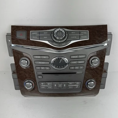 2014 - 2016 2017 Infiniti Qx80 Radio Control Panel With Temperature Controls OEM - Image 1 of 4