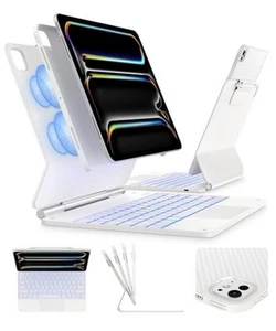 Funda Typecase Magic Keyboard para iPad Pro 13", 11 Colores Retroiluminados - Blanco - Imagen 1 de 18