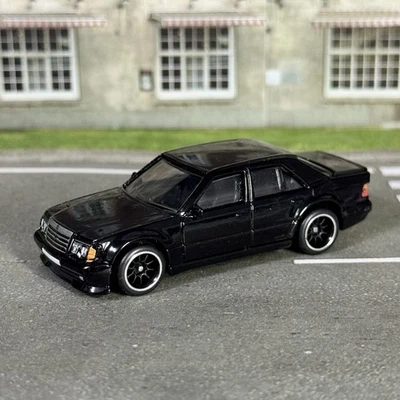 Hot Wheels Mercedes Benz 500E Black Custom Wheelswap Real Riders - Image 1 of 4