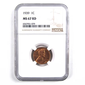 1939 Lincoln Wheat Cent MS 67 RD NGC Penny 1c Uncirculated SKU:I3133 - Picture 1 of 4