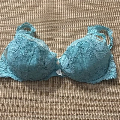 Sutiã de renda La Perla azul claro tamanho 36C - Imagem 1 de 4
