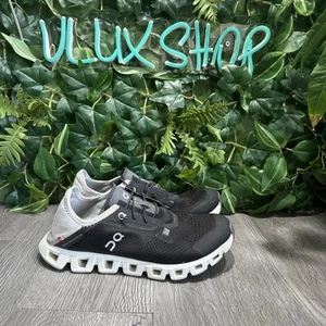 On Cloud 5 Coast Running Shoes Women 8.5 Black Sand Lace Up Cushion Casual - Picture 1 of 12