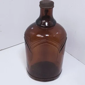 Vintage Christian Brothers California Half Gallon Amber Whiskey Bottle Embossed - Picture 1 of 10