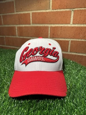Georgia Dawgs Red and White Baseball Cap NFS Sample By Zephyr Size M/L Rare!! - Image 1 of 4