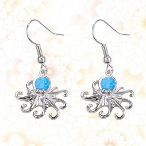  1 paio di orecchini pendenti a forma di calamaro creativi unici orecchini - Foto 1 di 11