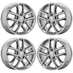 18" Jeep Grand Cherokee Bright Chrome wheels rims OEM set 9156 9164 EXCHANGE - Picture 1 of 8