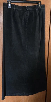 Falda vaquera larga para mujer Susan Bristol negra talla 12 Foto 1 de 4