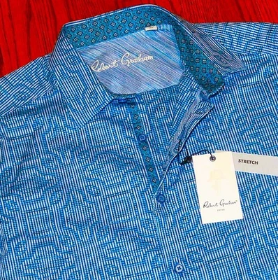 CAMISA DE VESTIR ROBERT GRAHAM PARA HOMBRE AUTÉNTICA NUEVA ORIGINAL Talla 2XL, NUEVA CON ETIQUETAS Foto 1 de 4